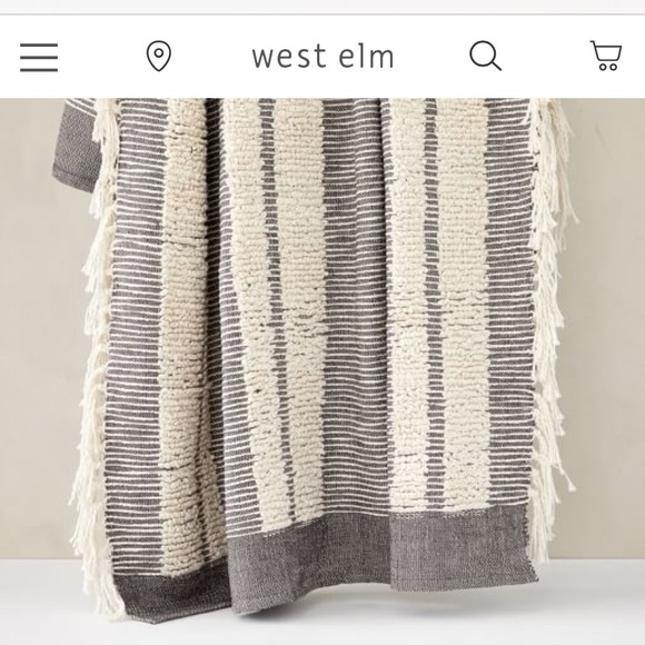 West Elm Other - West Elm Tufted Lines Throw